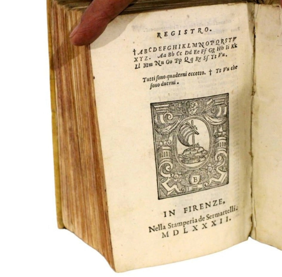 Omero - L'Odissea, Editore "Sermartelli - Firenze", 1582. Traduzione di Girolamo Baccelli