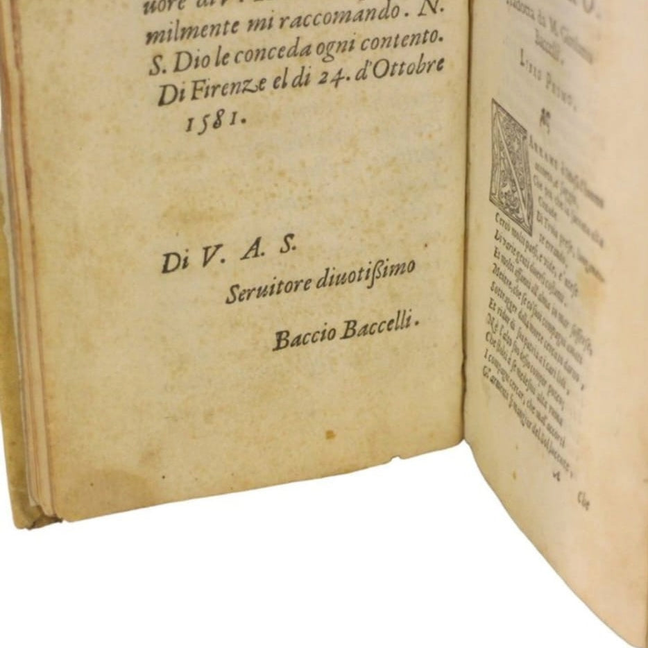 Omero - L'Odissea, Editore "Sermartelli - Firenze", 1582. Traduzione di Girolamo Baccelli